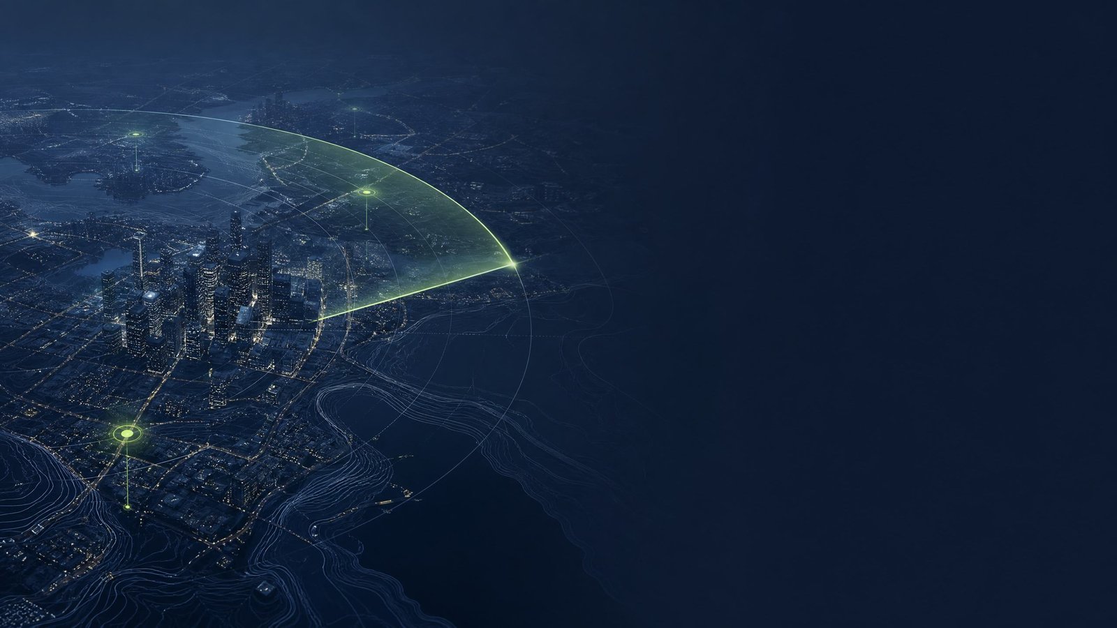 Visualização de radar de oportunidades em uma cidade